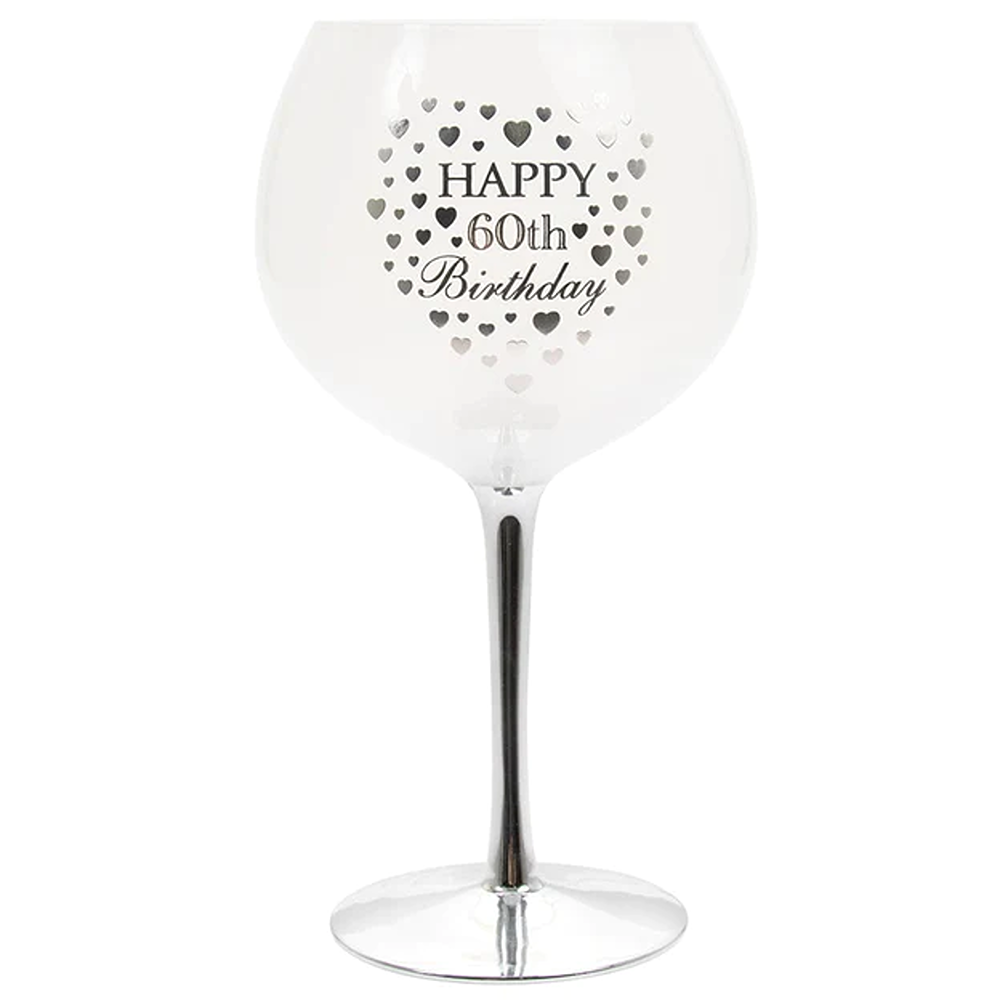Happy 60th Birthday Gin Glass