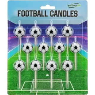 Oaktree - Half Football Candles with Wooden Pick x 12 - 656659*