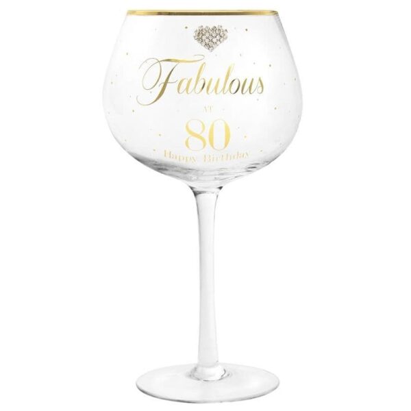 Lesser & Pavey - Fabulous At 80 Gin Glass - LP45092