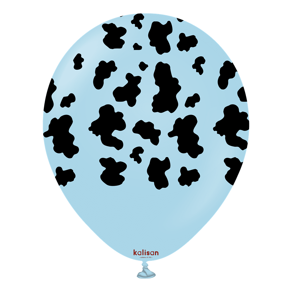Kalisan Latex Cow Macaron Blue black ink - 12" - 25ct - 21258403