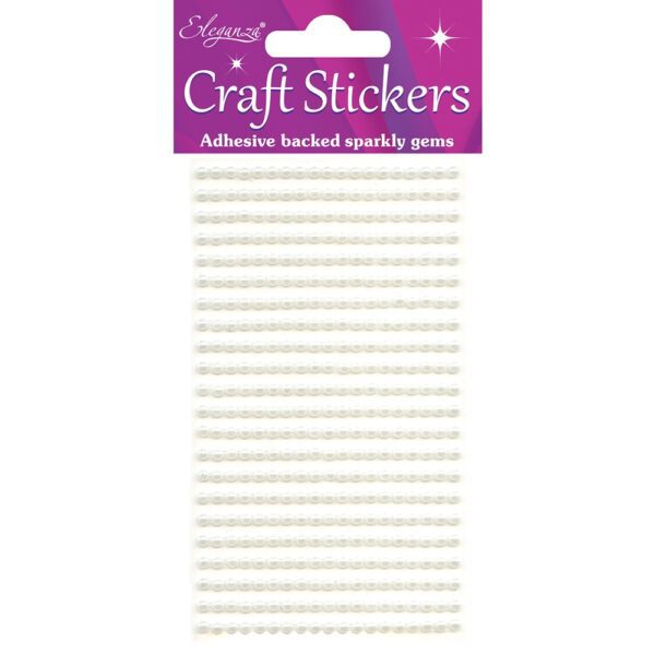 Eleganza Craft Stickers 3mm x 418 Pearls Ivory No.61 - 025582