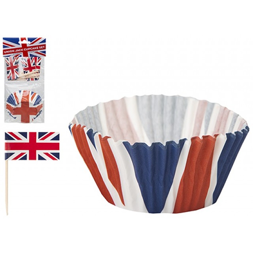 Union Jack Cupcake Set – 24-Piece (322010)