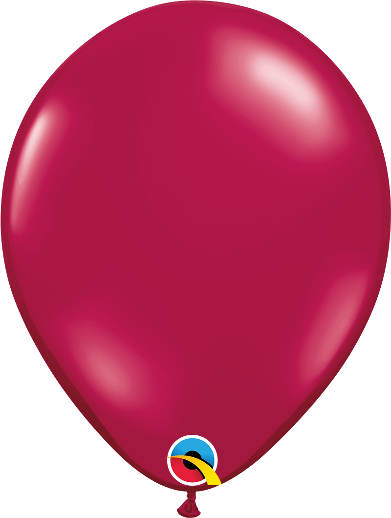 16" ROUND SPK BURGUNDY 50CT - QUALATEX PLAIN LATEX