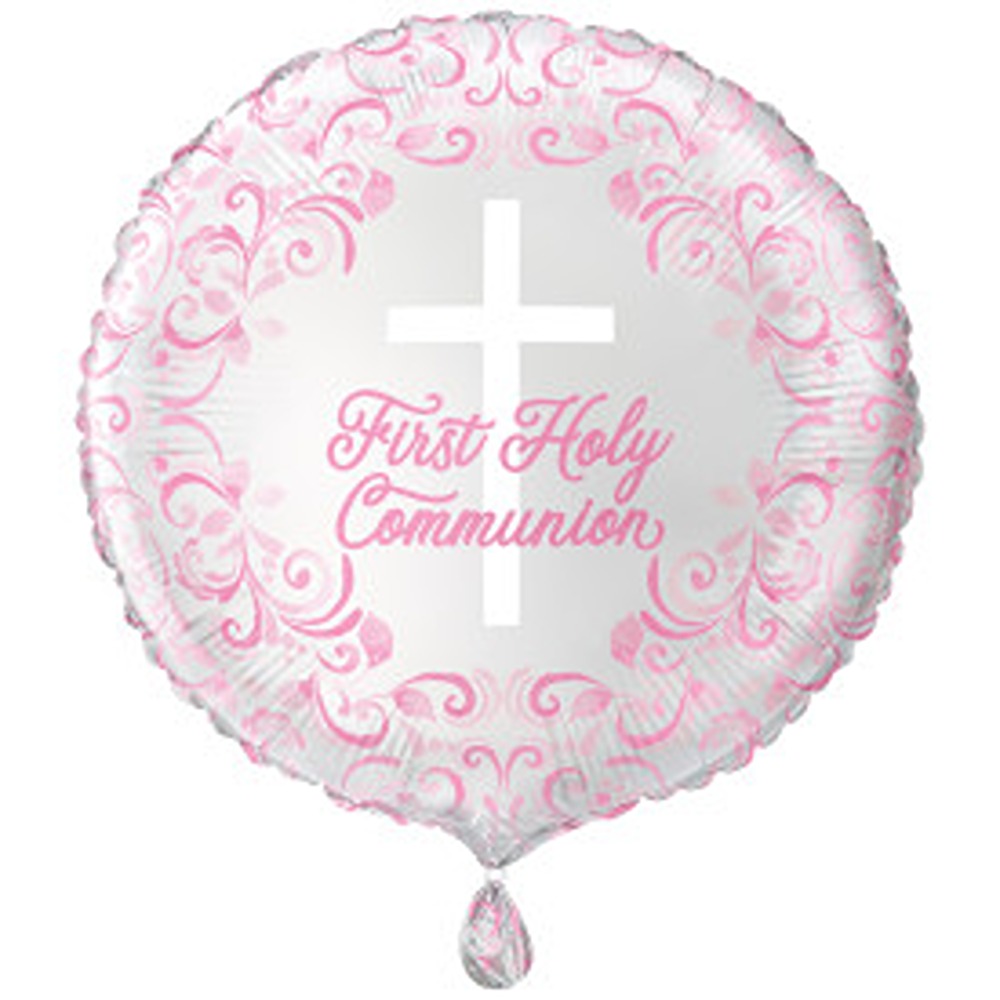 Unique - Pink Holy Cross First Holy Communion Foil - 18" - 82068