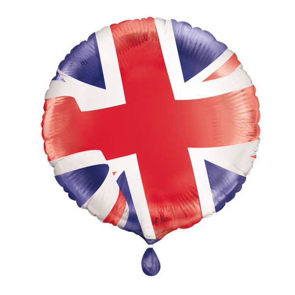 Union Jack Round Foil Balloon 18", Packaged*