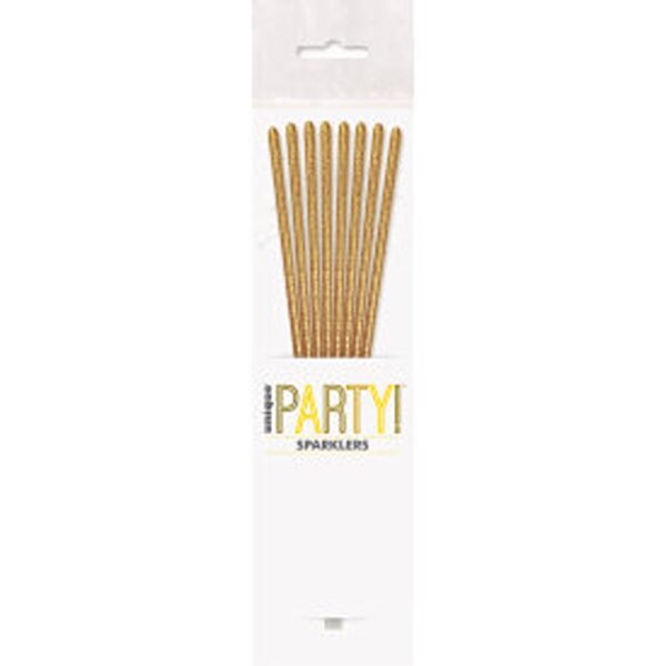Unique - 7" Gold Glitz Sparklers - 8ct8 - 4009