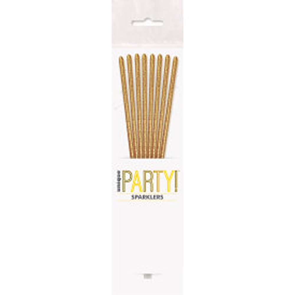Unique - 7" Gold Glitz Sparklers - 8ct8 - 4009