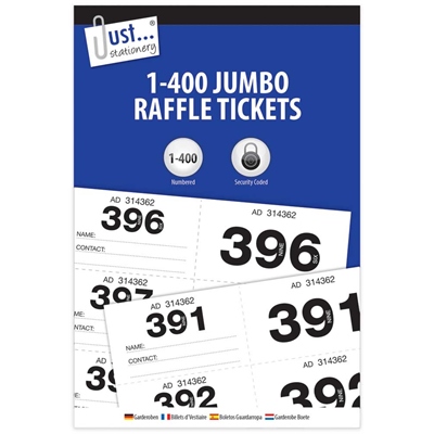 Jumbo Cloakroom, raffle Tickets 1-400 - 8003/48*