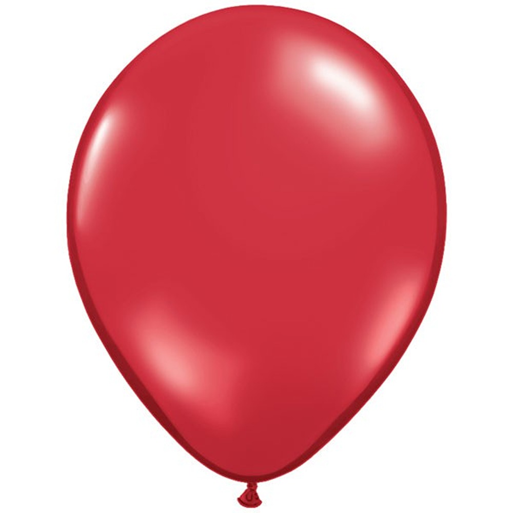 Qualatex 16" ROUND RUBY RED 50CT - QUALATEX PLAIN LATEX - 43899