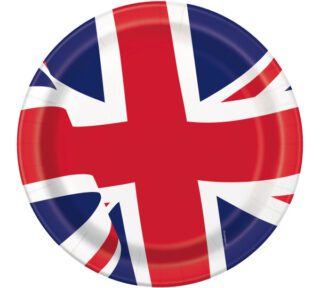 Union Jack Round 9" Dinner Plates, 8ct