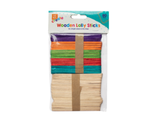 Wooden Lolly Sticks - 80 Pack