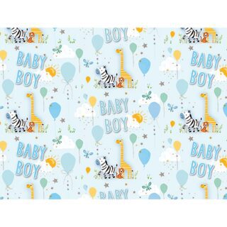 Flat Wrap Gift Wrap - Baby Boy - 12GW2598N