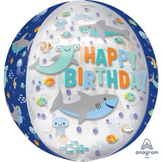 Happy Birthday Sharks 15" Orbz - 4126701 Anagram