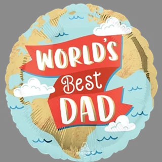 Worlds Best Dad Standard 17" Balloon - 4745201