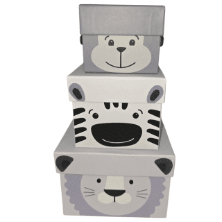 Set Of 3 -  Baby Animal Boxes - BB0364