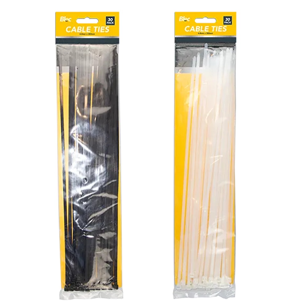 Cable Ties 4.7mm x 370mm - 30 Pack - DIY-3435
