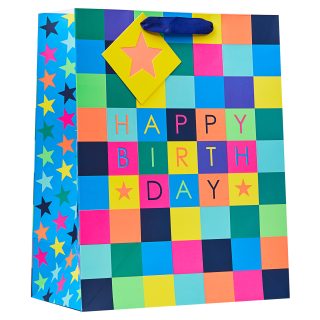CHECKERBOARD LARGE BAG -  6CT  - UV-1-L*
