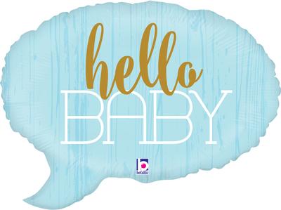Grabo/Betallic 24" Shape Hello Baby - Blue (A) Pkg*