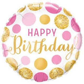 Happy Birthday Pink & Gold Standard 17" 4921501 *