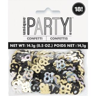 GLITZ 18 Black Foil Confetti, 14g - 80541