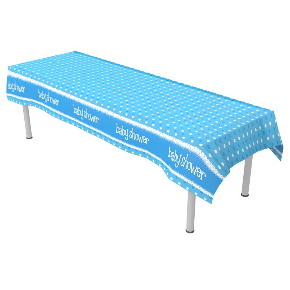 Oaktree - Baby Shower Blue Party Table Cover -137cm x 2.6m - 635586