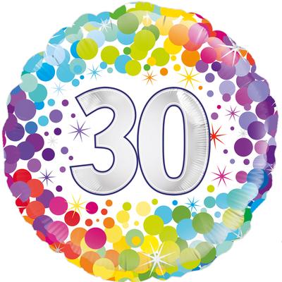 Oaktree 18" 30th Colourful Confetti Birthday*