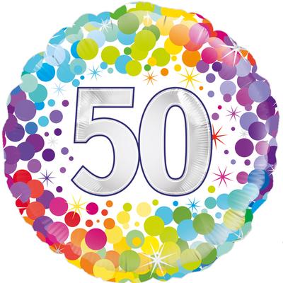 Oaktree 18" 50th Colourful Confetti Birthday*