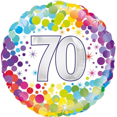 Oaktree 18" 70th Colourful Confetti Birthday *