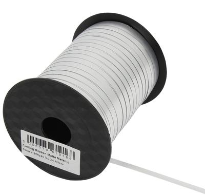 Eleganza Poly Curling Ribbon Matte Metallic 5mm x 250yds No.24 Silver - 619166