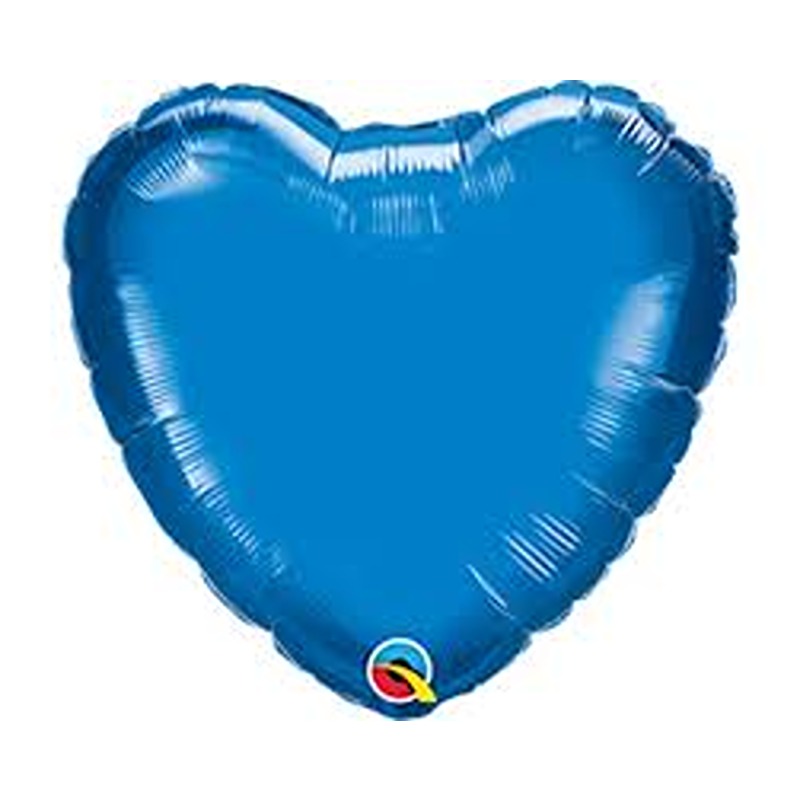 4" Heart SAPPHIRE BLUE PLAIN FOIL - 23404
