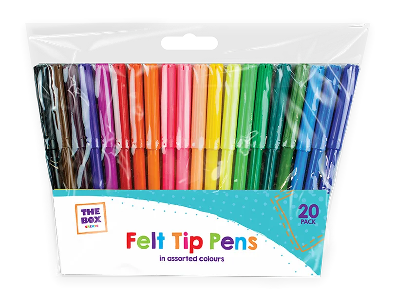 Felt Tip Pens - 20 Pack - STA1366