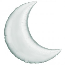 35"  CRESCENT MOON        01CT - SILVER PLAIN FOIL