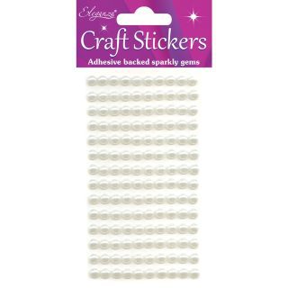 Eleganza Craft Stickers 6mm x 140 Pearls Ivory No.61 - 025667
