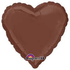 Anagram 18" Brown Heart Flat - 2301202*