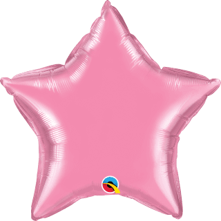 Qualatex 20"  STAR ST - ROSE PLAIN FOIL - 12620*
