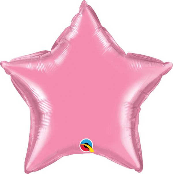 Qualatex 20" STAR ST - ROSE PLAIN FOIL - 12620*