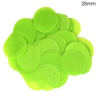 Oaktree Tissue Paper Confetti Flame Retardant Round 25mm x 14g Lime Green