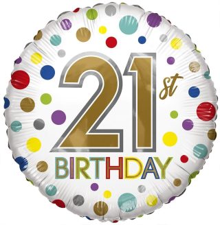 Eco Balloon - Birthday Age 21 (18 Inch)*