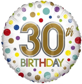 Eco Balloon - Birthday Age 30 (18 Inch)*