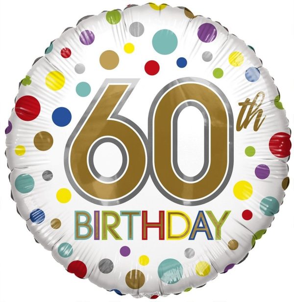 Eco Balloon - Birthday Age 60 (18 Inch)*