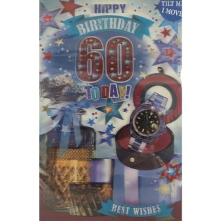 Clearance - Xpress Yourself - 3d Age 60 Male - Code 75 - 6pk - SR7543A*