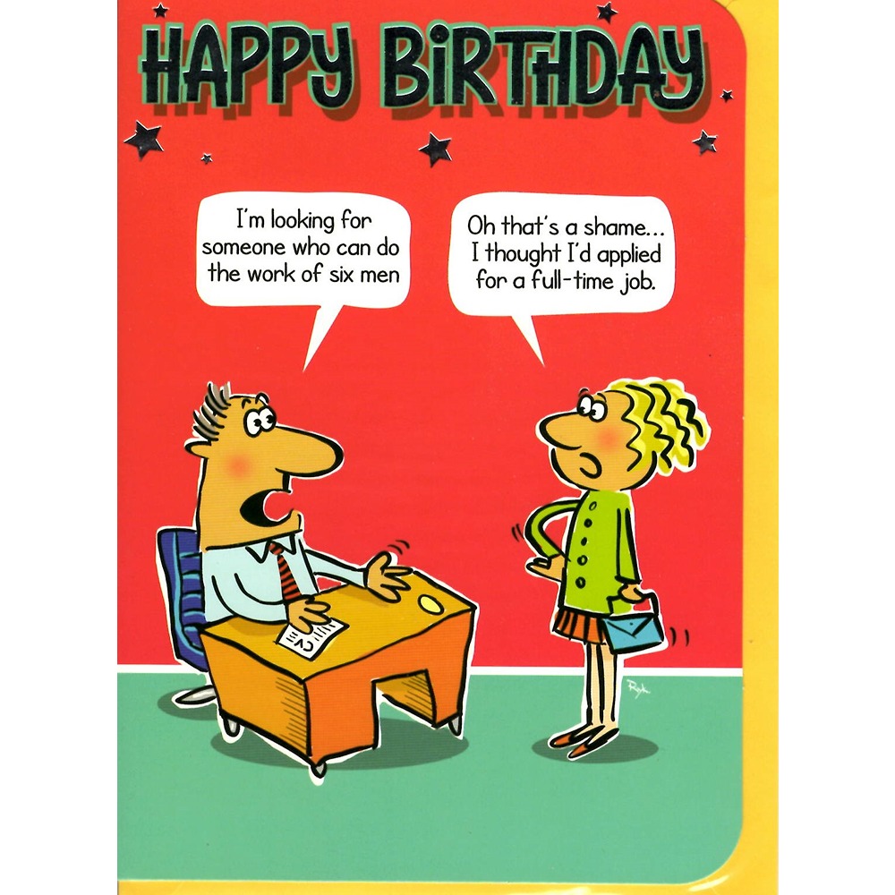 Open Birthday Humor - Code 50 - 6pk - OTB17901 - Out Of The Blue*