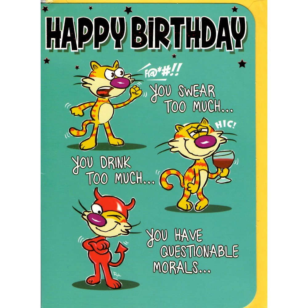 Open Birthday Humor - Code 50 - 6pk - OTB17899 - Out Of The Blue*