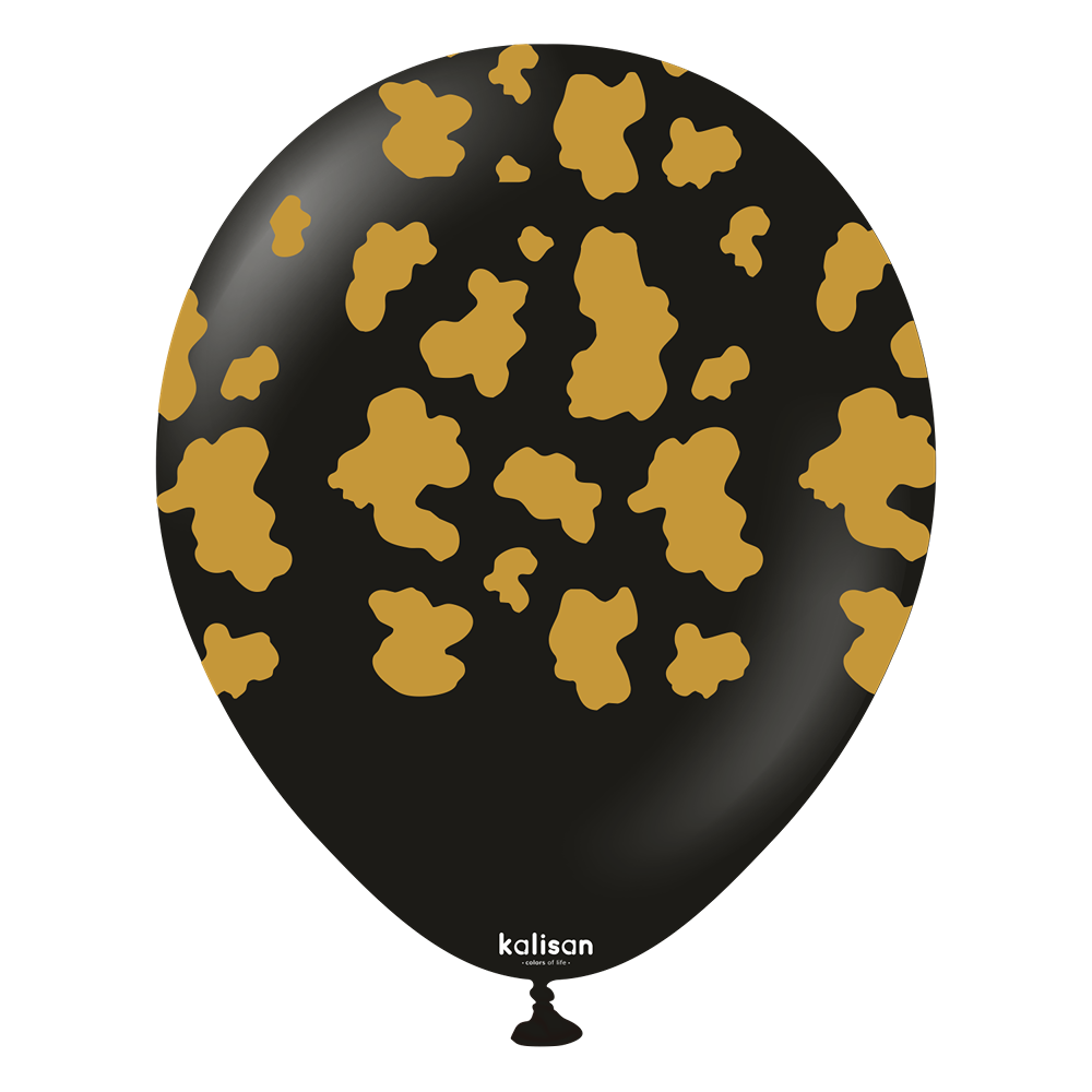 Kalisan 12" Cow Black - Gold Print - 21258703