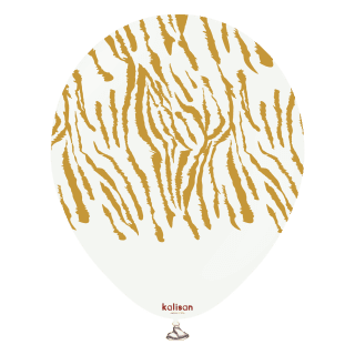 Safari Tiger N - White(Print Color: Gold) - 25CT