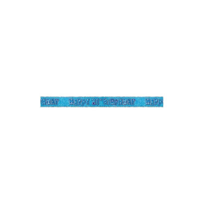 21st Blue Bday Glitz Banner