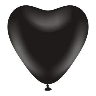 Heart 12" Standard Black - 25CT