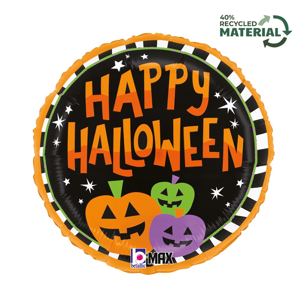 Grabo - Halloween Stripe Pumpkins - 18" - 26484P-P