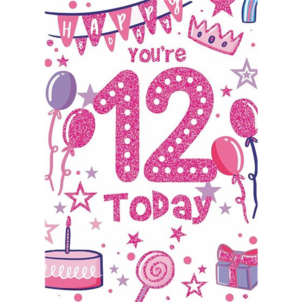 XY - 12 Female Glit Cake - C50 - 12pk - 2 Designs - SL50013B/09
