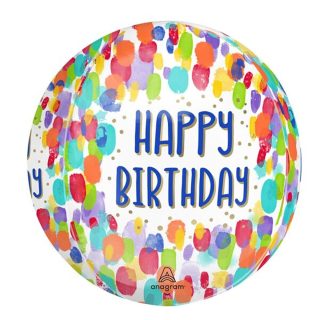 Anagram - Painterly Dots Birthday Orbz - 15" - 4485701